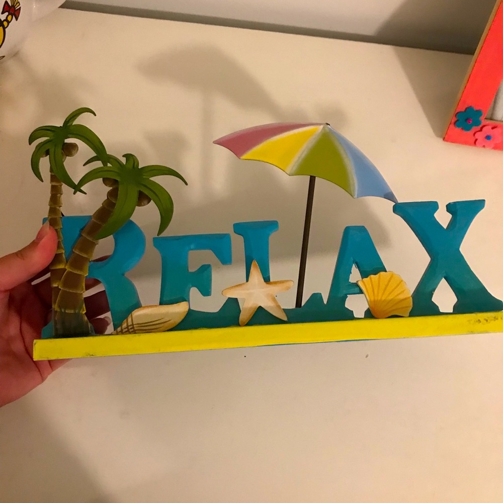 “Relax” room decor sign from OBX